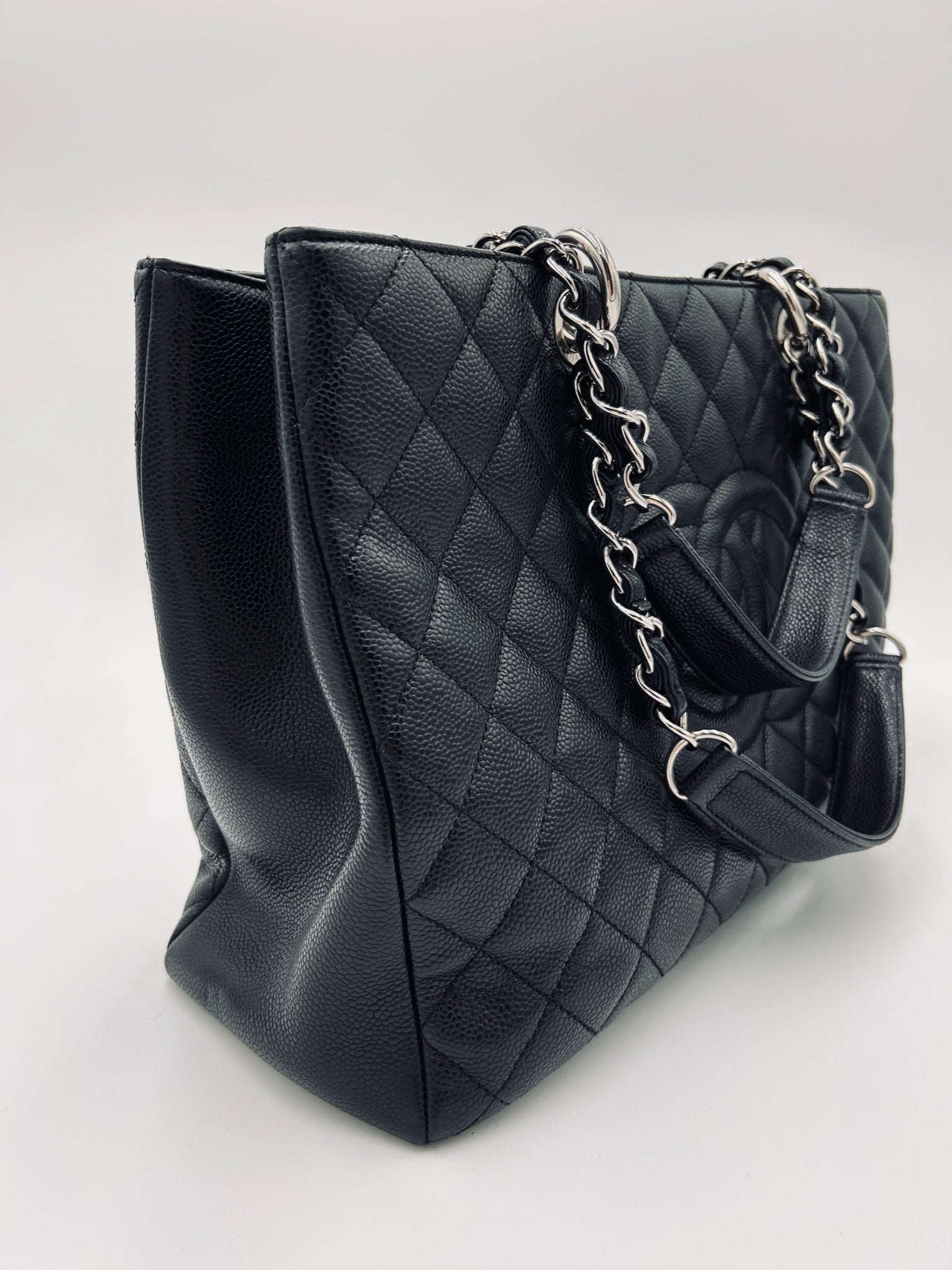 CHANEL GST CAVIAR QUILTED GRAND SHOPPING TOTE BLACK
