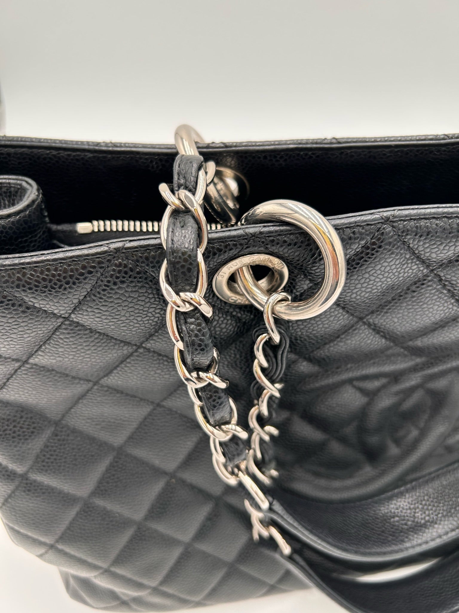 CHANEL GST CAVIAR QUILTED GRAND SHOPPING TOTE BLACK